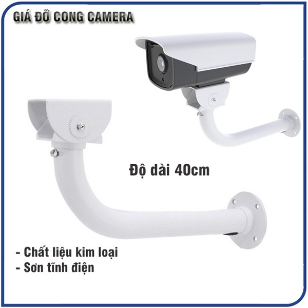 Chân đế camera nhôm cong 40cm - Cái