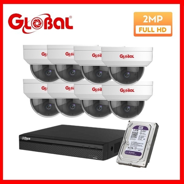 Combo 8 Camera IPC Global 2.0 Mpx - Bộ